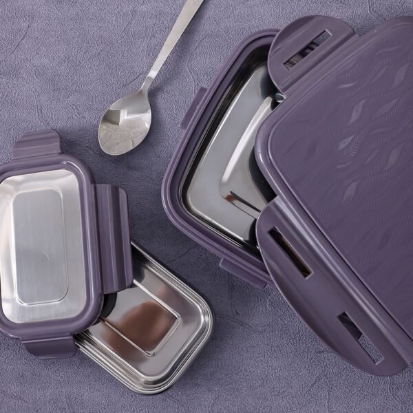 Jaypee Wave-Steel Sr. Spill Proof Lunch Box Raider Grey 610ml