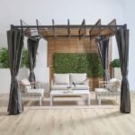 Amna Metal Pergola - Grey