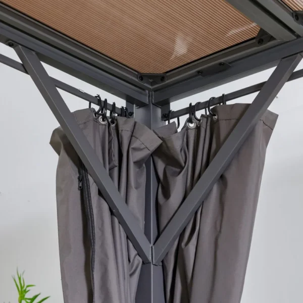 Amna Metal Pergola - Grey