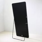 Halen Floor Mirror with Tri-Color LED Lights & Touch Screen Button - Black