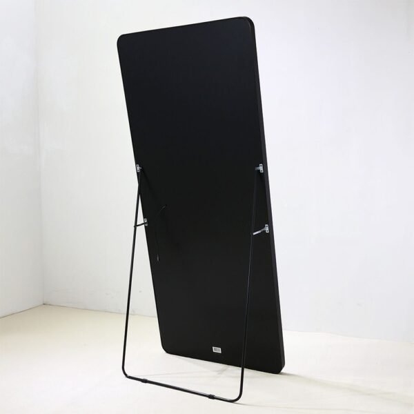 Halen Floor Mirror with Tri-Color LED Lights & Touch Screen Button - Black