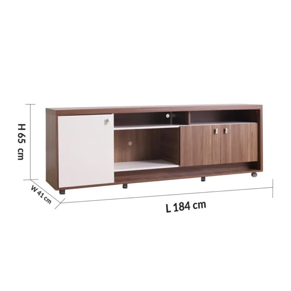 Phenom TV Unit Up to 75 inches - Walnut/Off White