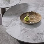 Riveror Round Coffee Table - Set of 2 - Grey/Gunmetal Black