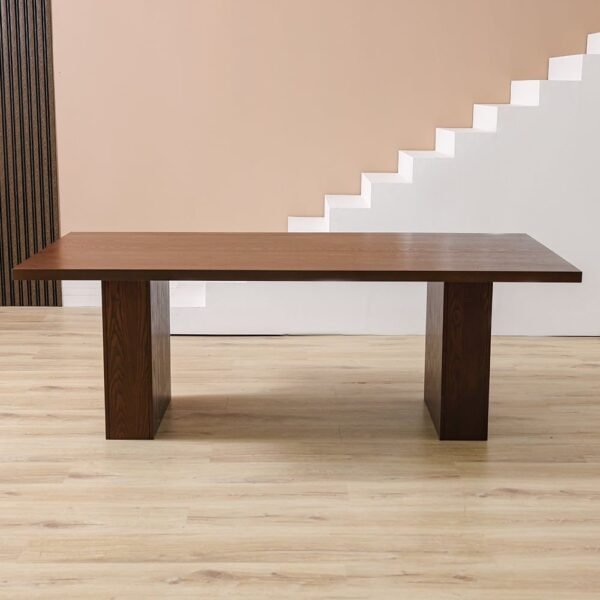 Clarisse 1 + 8-Seater Wooden Dining Set - Walnut/Beige