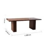 Clarisse 1 + 8-Seater Wooden Dining Set - Walnut/Beige