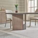 Libra 1 + 8 Dining Set - Dining Table - Light Brown/Beige