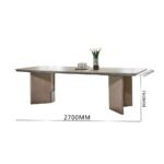 Libra 1 + 8 Dining Set - Dining Table - Light Brown/Beige