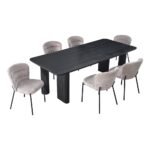 Tierra 1+8-Seater Dining Set - Black/Grey