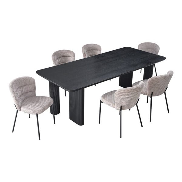 Tierra 1+8-Seater Dining Set - Black/Grey