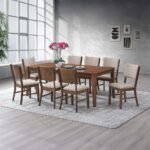 Raytown 1 + 8-Seater Solid Wood Dining Set - Walnut/Brown