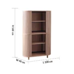 Calibra Bookcase - Whitewash Oak