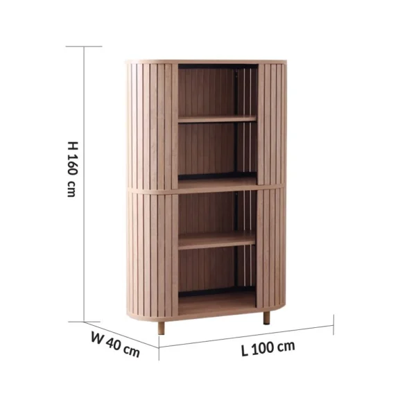 Calibra Bookcase - Whitewash Oak
