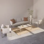 Lianne 5-Seater Sofa Set with Coffee Table - Beige