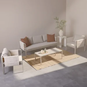 Lianne 5-Seater Sofa Set with Coffee Table - Beige