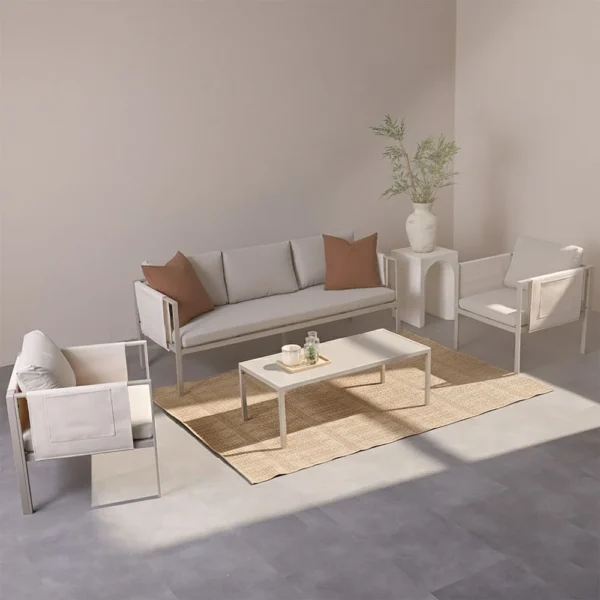Lianne 5-Seater Sofa Set with Coffee Table - Beige